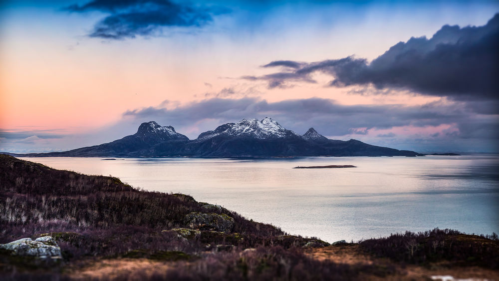 Обои для рабочего стола Остров Ландегоде, Норвегия / Landegode Island, Norway, by Te0SX