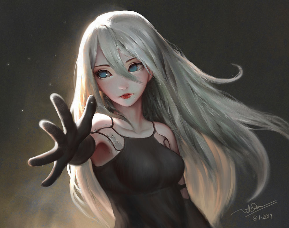Обои для рабочего стола YoRHa №2 тип A из игры NieR: Automata, by letrongdao