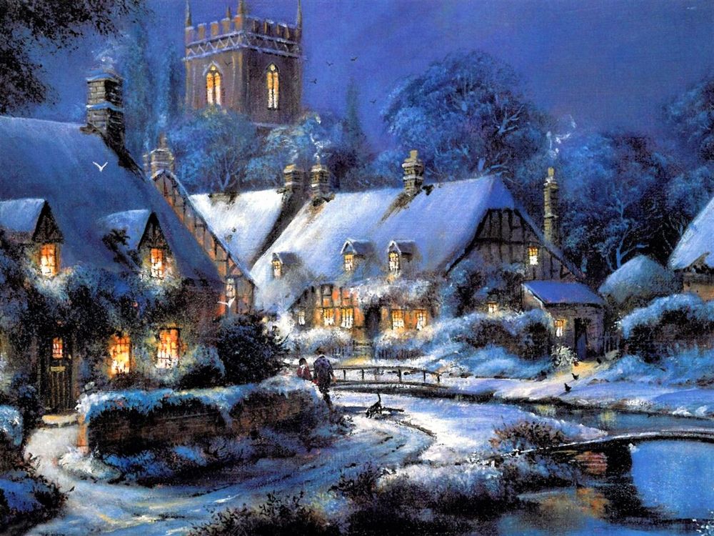 Что можно нарисовать на тему «Зима в деревне»