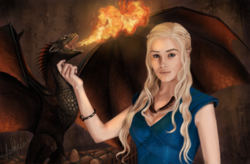 Обои на рабочий стол Daenerys Targaryen / Дейнерис Таргариен из сериала Игра престолов / Game of Thrones
