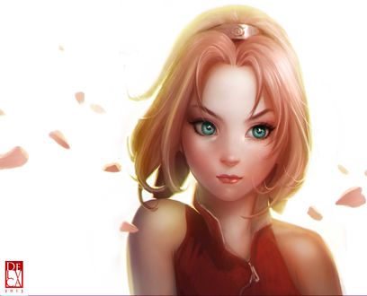 Обои на рабочий стол Sakura Haruno / Сакура Харуно из аниме Naruto / Наруто, by antoniodeluca