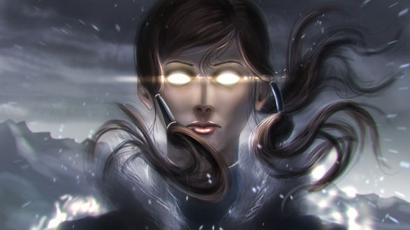 Обои на рабочий стол Korra / Корра из анимационного мультсериала The Legend of Korra / Легенда о Корре, by alecyl