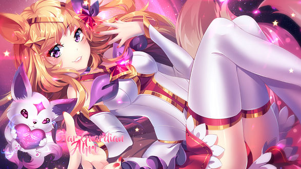 Обои на рабочий стол Star Guardian Ahri / Звезда Хранитель Ари из игры League of Legends / Лига Легенд, by Yukzz