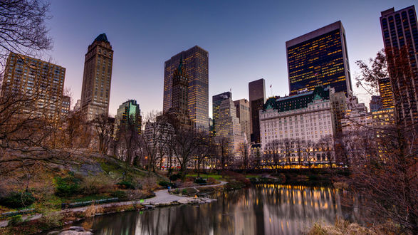 Обои на рабочий стол Центральный парк города Нью-Йорк / New York, США / USA