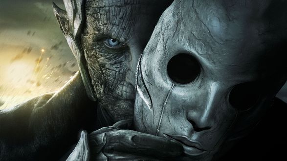 Обои на рабочий стол Malekith / Малекит- владыка темных эльфов с маской, из фильма Thor 2: The Dark World / Тор 2: Царство тьмы