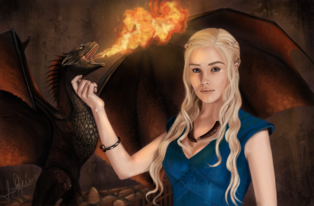 Обои для рабочего стола Daenerys Targaryen / Дейнерис Таргариен из сериала Game Of Trones / Игра Престолов, by lara-cr