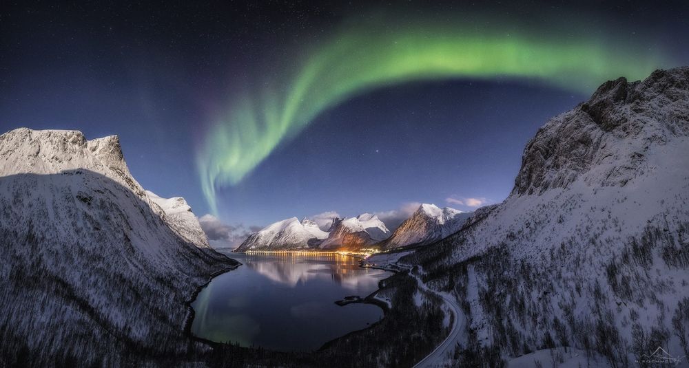Обои для рабочего стола Северное сияние на небе, фотограф Nicholas Roemmelt