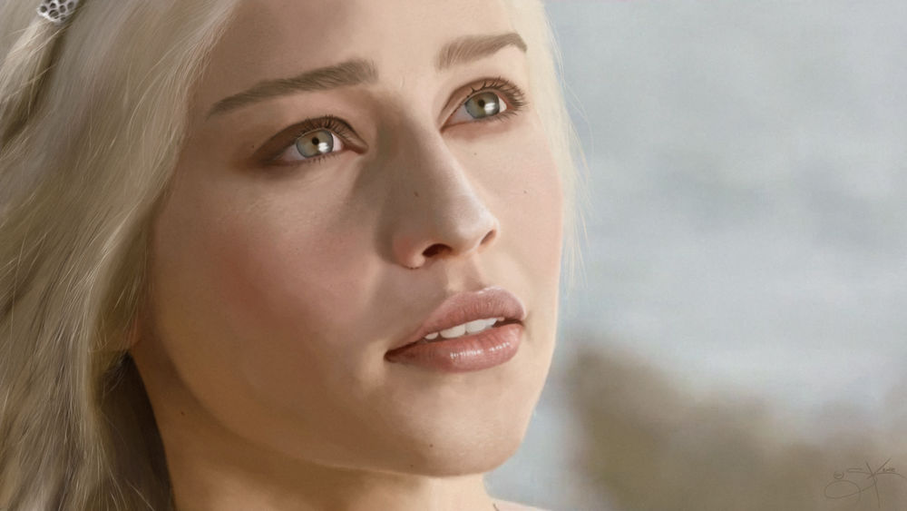Обои для рабочего стола Daenerys Targaryen / Дейнерис Таргариен из сериала Game Of Trones / Игра Престолов, by skARTistic