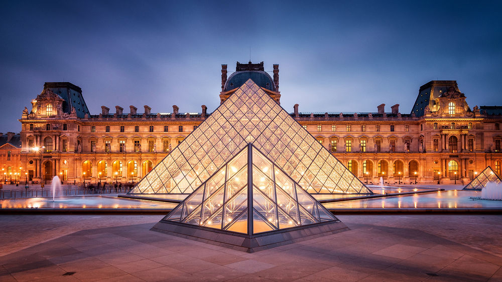 Обои для рабочего стола Музей Лувра / MusГ©e du Louvre, Париж, Франция / Paris, France