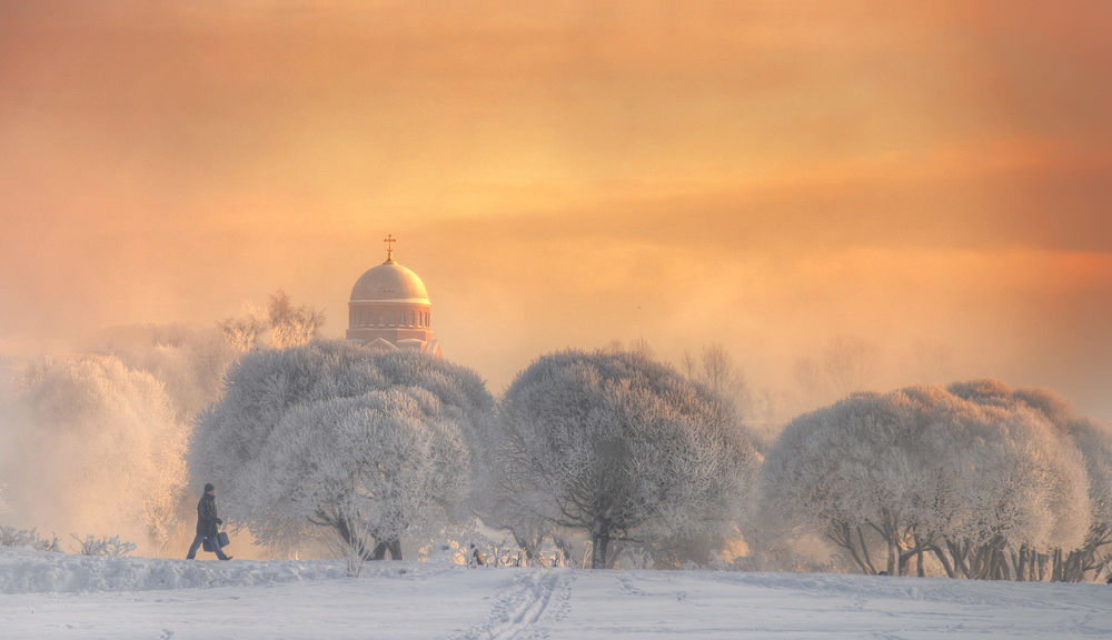 Обои для рабочего стола Зима в Санкт-Петербург, фотограф Ed Gordeev