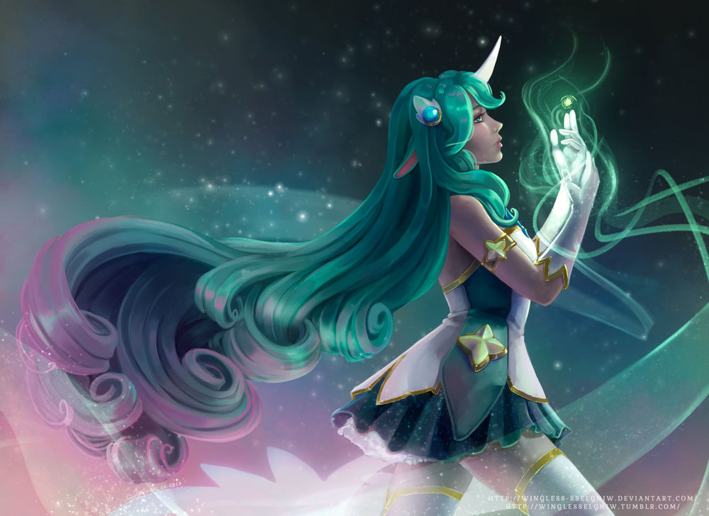 Обои для рабочего стола Soraka / Сорака из игры League of Legends / Лига Легенд, by Wingless-sselgniW