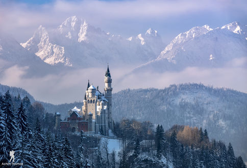 Обои на рабочий стол Neuschwanstein Castle - Bavaria / Замок Нойшванштайн, Бавария, фотограф Achim Thomae