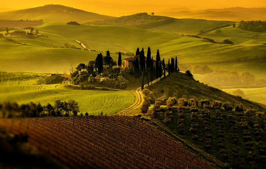 Обои на рабочий стол Тоскана / Tuscany, Италия, фотограф Gurkan Gundogdu