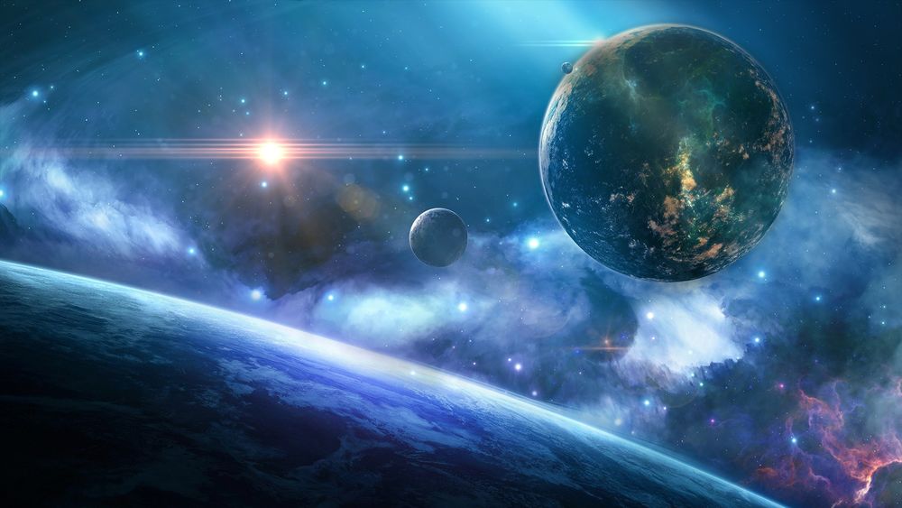 Обои для рабочего стола Планеты в космическом пространстве