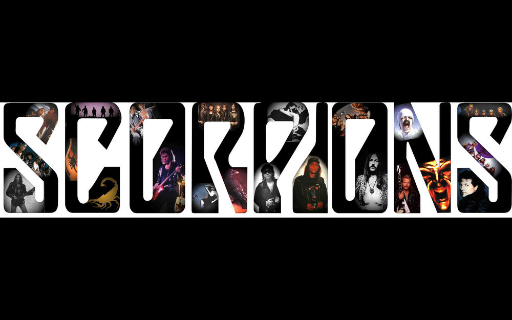 Обои для рабочего стола Иллюстрированное название группы Scorpions