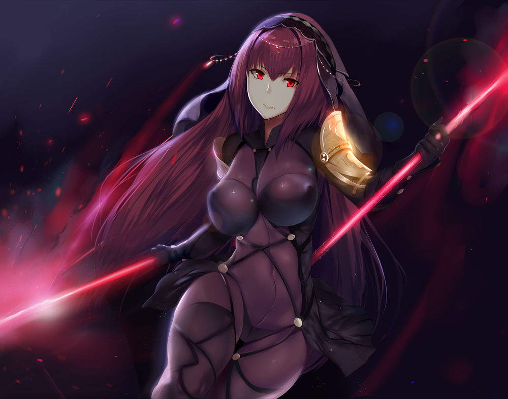 Обои для рабочего стола Lancer Scathach / Лансер / Копейщик / Скатах из онлайн RPG игры Fate / Grand Order