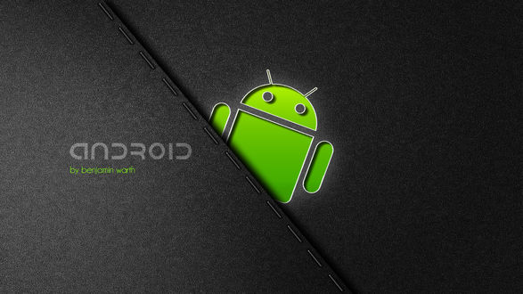 Обои на рабочий стол Логотип Android с подписью Бенджамин Варт