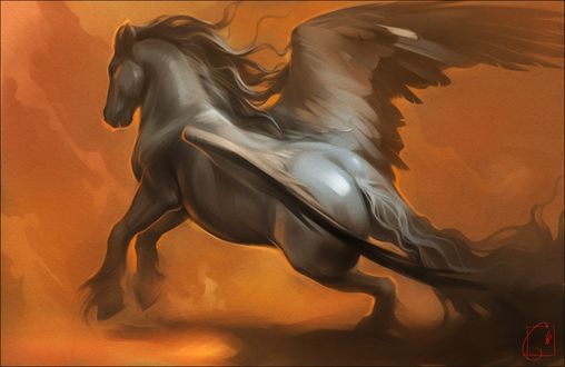 Обои на рабочий стол Devil horse / Дьявольская лошадь, by GaudiBuendia