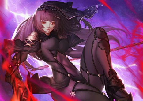 Обои на рабочий стол Lancer / Лансер / Копейщик / Скатах / ScГЎthach / Scathach / Sukasaha из онлайн RPG игры Fate / Grand Order, by tollrinsenpai