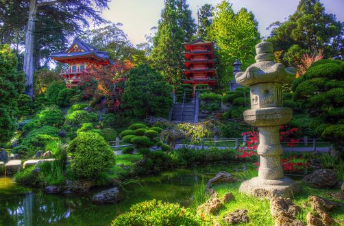 Обои на рабочий стол The Japanese Tea Garden in San Francisco, USA / Японский Чайный Сад, Сан-Франциско, США