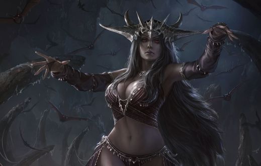 Обои на рабочий стол Queen of Dark / Королева тьмы, by Chin likhui