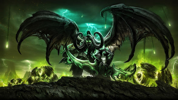 Обои на рабочий стол Демон во главе легиона, из игры World of Warcraft / Мир военного ремесла, by ddddd210