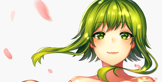 Обои на рабочий стол Vocaloid Gumi Megpoid / Вокалоид Гуми Мегпоид, by Akariinnn