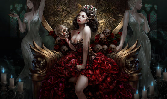 Обои на рабочий стол Vampire Queen / Королева вампиров, by Solan