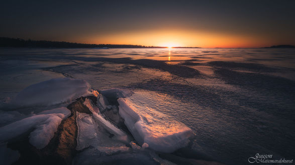 Обои на рабочий стол Лед на южной береговой линии FInland / Финляндия, фотограф Juuso Oikarinen