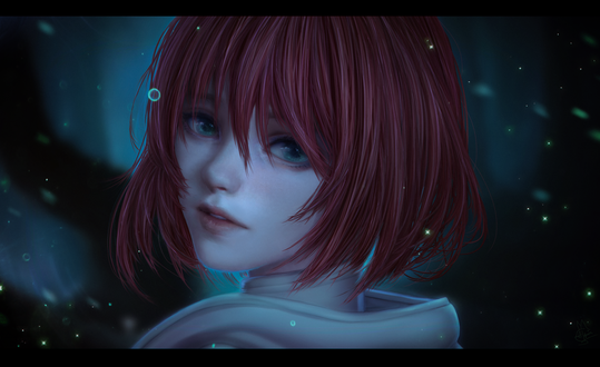 Обои на рабочий стол Hatori Chise / Хатори Тисэ из аниме Невеста чародея / The Magicians Bride / Mahou Tsukai no Yome, by Alqmia