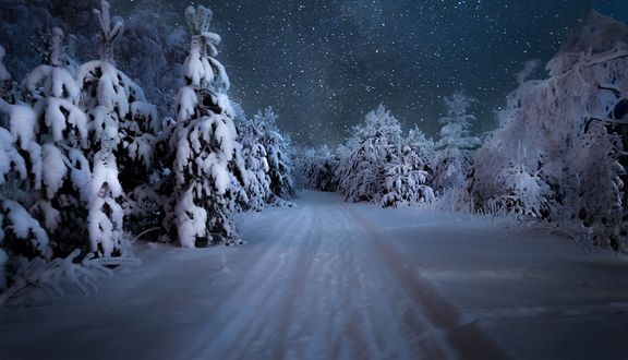 Обои на рабочий стол Winter Wonderland / Зимняя Сказка, by Henri Karppinen