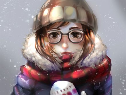 Обои на рабочий стол Me Ling Zhoui / Мэй Лин Чжоу из игры Overwatch / Дозор, by Miriam-Moon