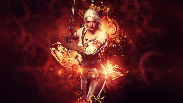 Обои на рабочий стол Cirilla / Цирилла из игры The Witcher 3: Wild Hunt / Ведьмак 3: Дикая Охота, by paha13