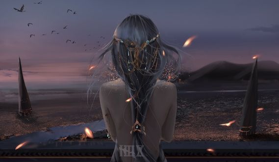 Обои на рабочий стол Princes Scelestia / Принцесса Селестия, пародия на комикс Ghost Blade / Призрачный Клинок, by YDIYA