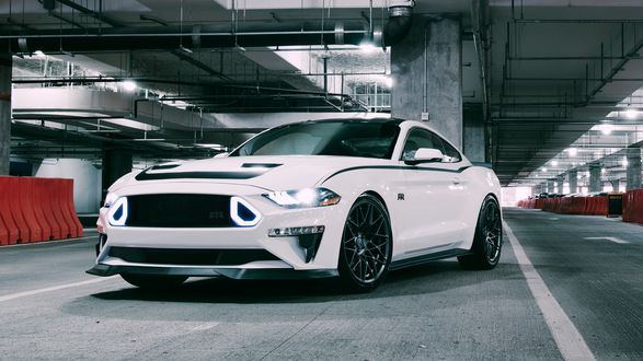 Обои на рабочий стол Ford mustang на дороге