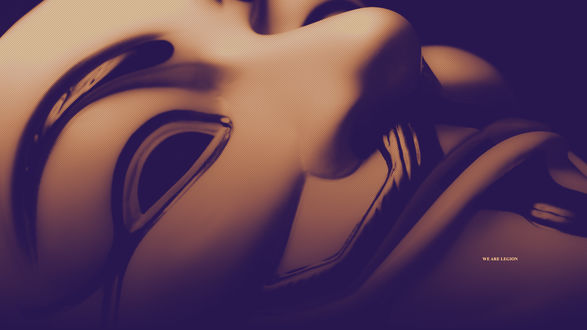 Обои на рабочий стол Маска из фильма V - значит вендетта / V for Vendetta (we are legion)