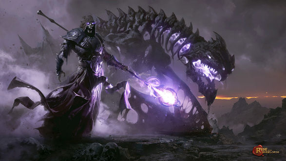 Обои на рабочий стол Undead Overlord / Повелитель Нежити, арт к игре Rise Of The Overlords / Восхождение Повелителей, by Greg Rutkowski