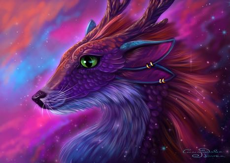 Обои на рабочий стол Розовый Dragon / Дракон, by Елена Саморядова