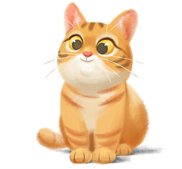 Обои на рабочий стол Милый котенок на белом фоне