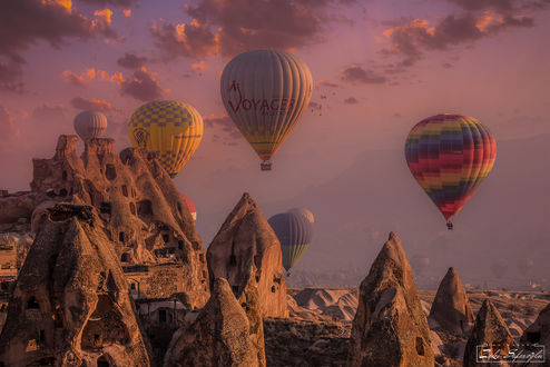 Обои на рабочий стол Воздушные шары в небе, Турция, by Zeki Seferoglu