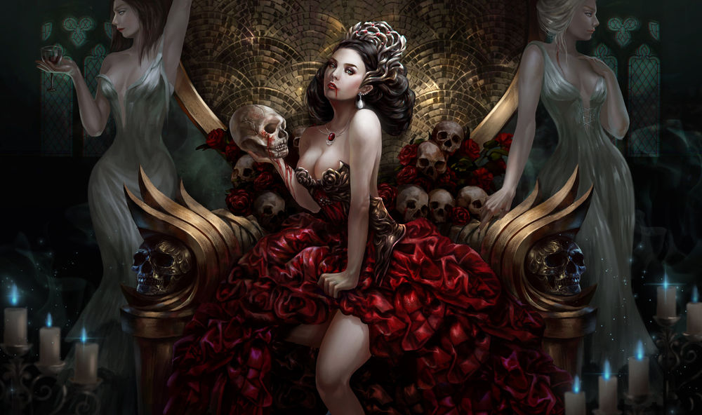 Обои для рабочего стола Vampire Queen / Королева вампиров, by Solan