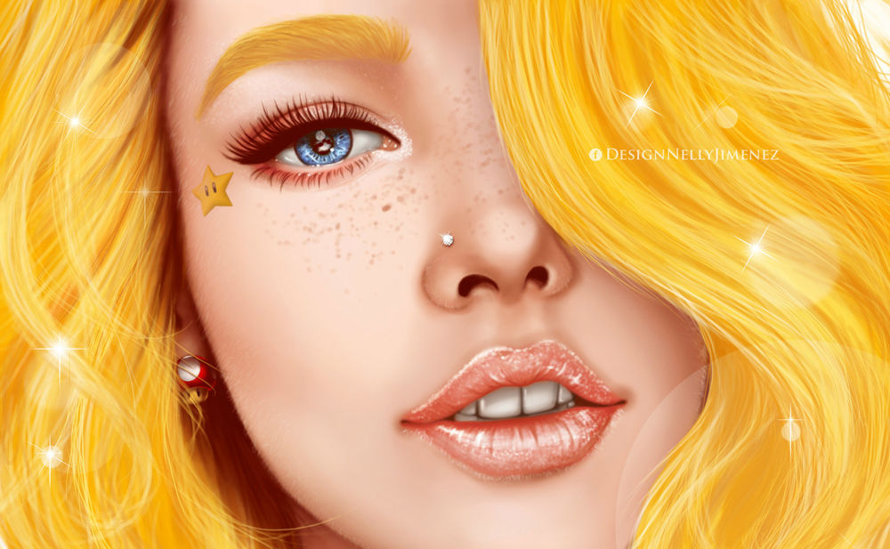 Обои для рабочего стола Портрет солнечной блондинки, by DesignNellyJimenez