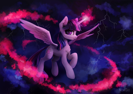 Обои на рабочий стол Twilight Sparkle / Сумеречная Искорка из мультсериала My Little Pony / Мой маленький пони, by INowISeeI