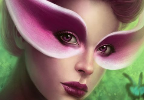 Обои на рабочий стол Девушка с удивительными глазами, by Carolina Pontes