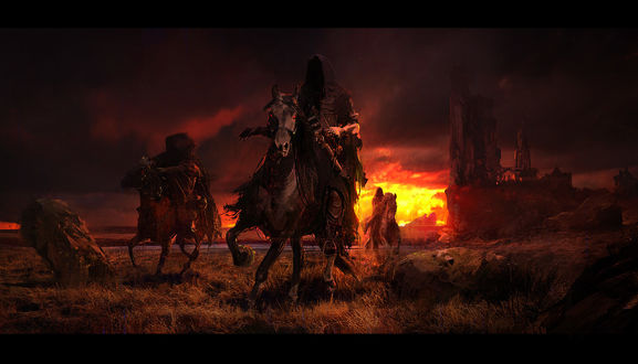 Обои на рабочий стол Всадники смерти, by Mark Kolobaev
