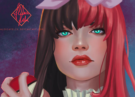 Обои на рабочий стол Lynne с голубыми глазами, by alexiafelix