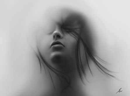 Обои на рабочий стол Girl Underwater / Девушка под водой, by Reha Sakar