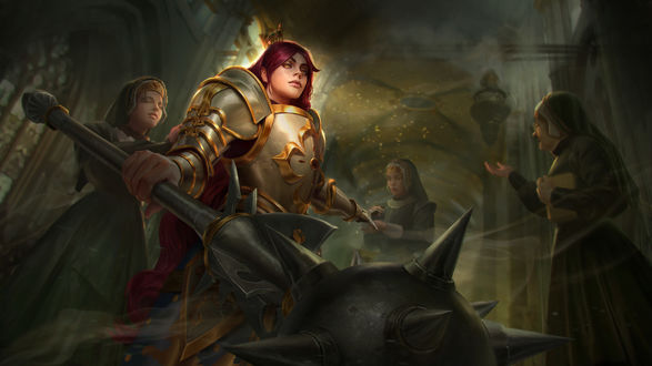 Обои на рабочий стол Капитан Grace / Грейс с булавой, персонаж игры Vainglory / Тщеславие, by Mushk Rizvi