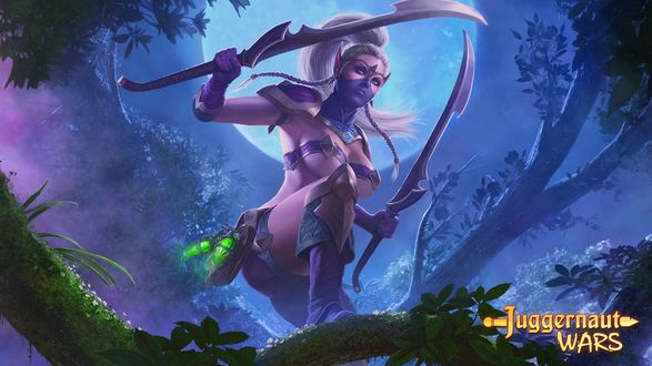 Обои на рабочий стол Эльфийка Alicia / Алисия, из игры Juggernaut Wars, by PlanK-69