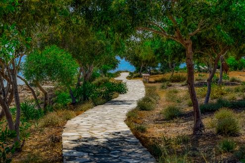 Обои на рабочий стол Тропинка из камня, к пляжу Makronissos, Cyprus / Макронисос, Кипр, by Dimitris Vetsikas